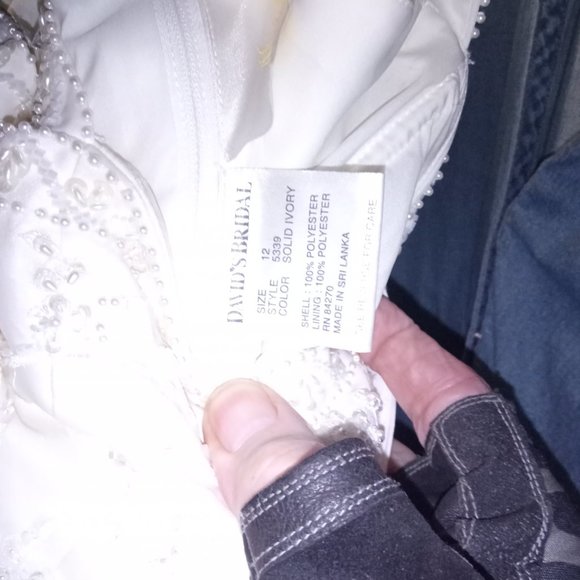 Wedding Gown David's Bridal "Michaelangelo" Size12 - Picture 3 of 8